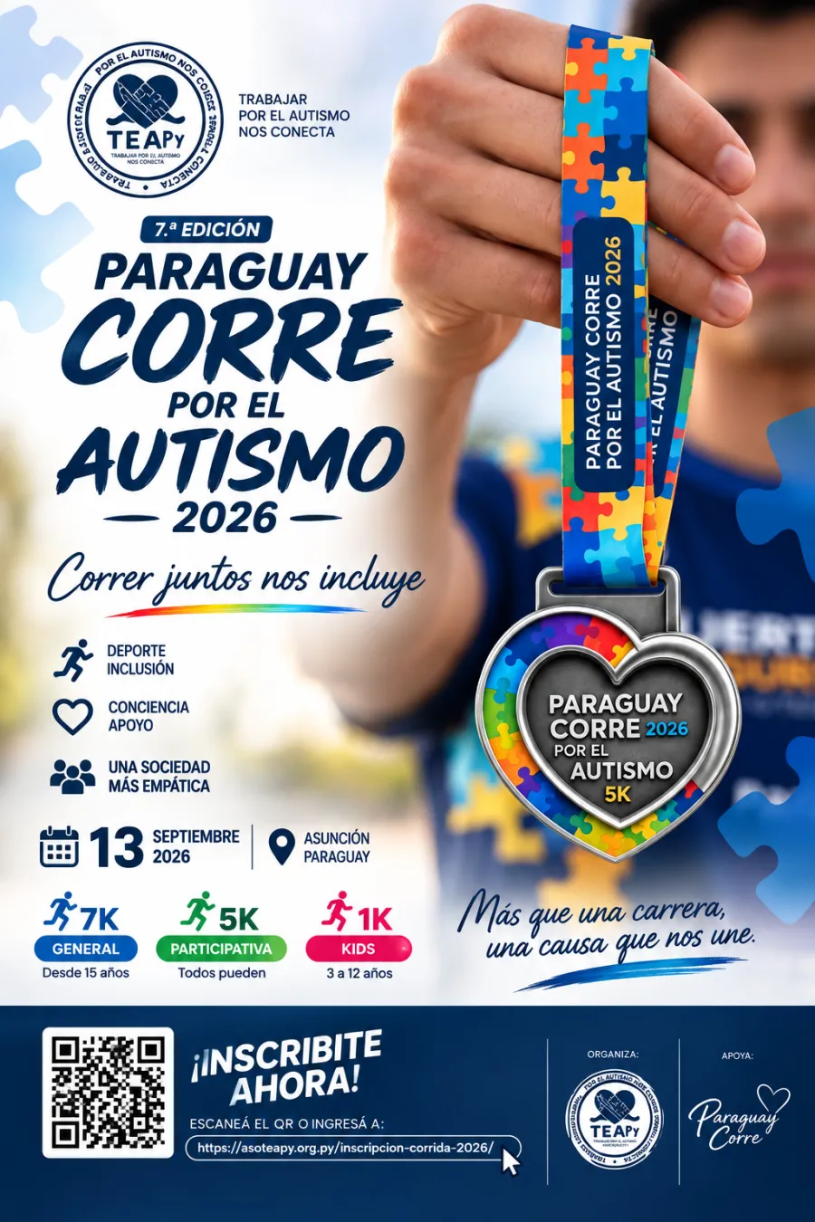 Afiche Paraguay Corre por el Autismo